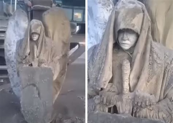 Fallen Angel Statue Found In Russia